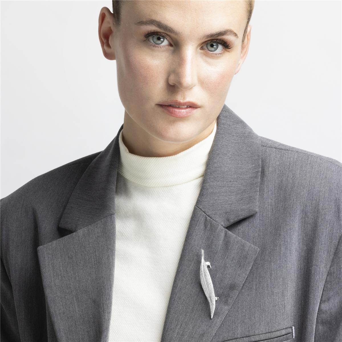 Broche con Circonita Brillante acabado plata