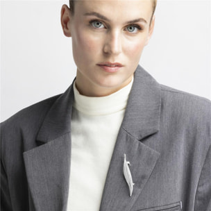 Broche con Circonita Brillante acabado plata