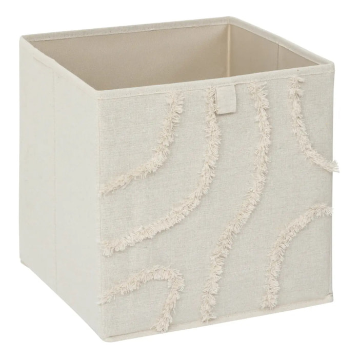 Boîte de rangement Mix'n modul 31x31cm relief bali beige