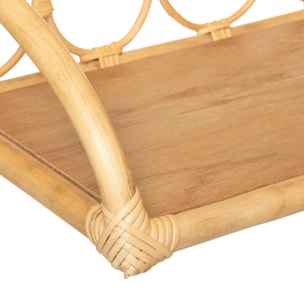 Étagère murale enfant "Retro" rotin 57x24cm