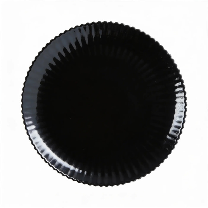 Set di 6 piatti piani neri 25 cm Bloom - Luminarc