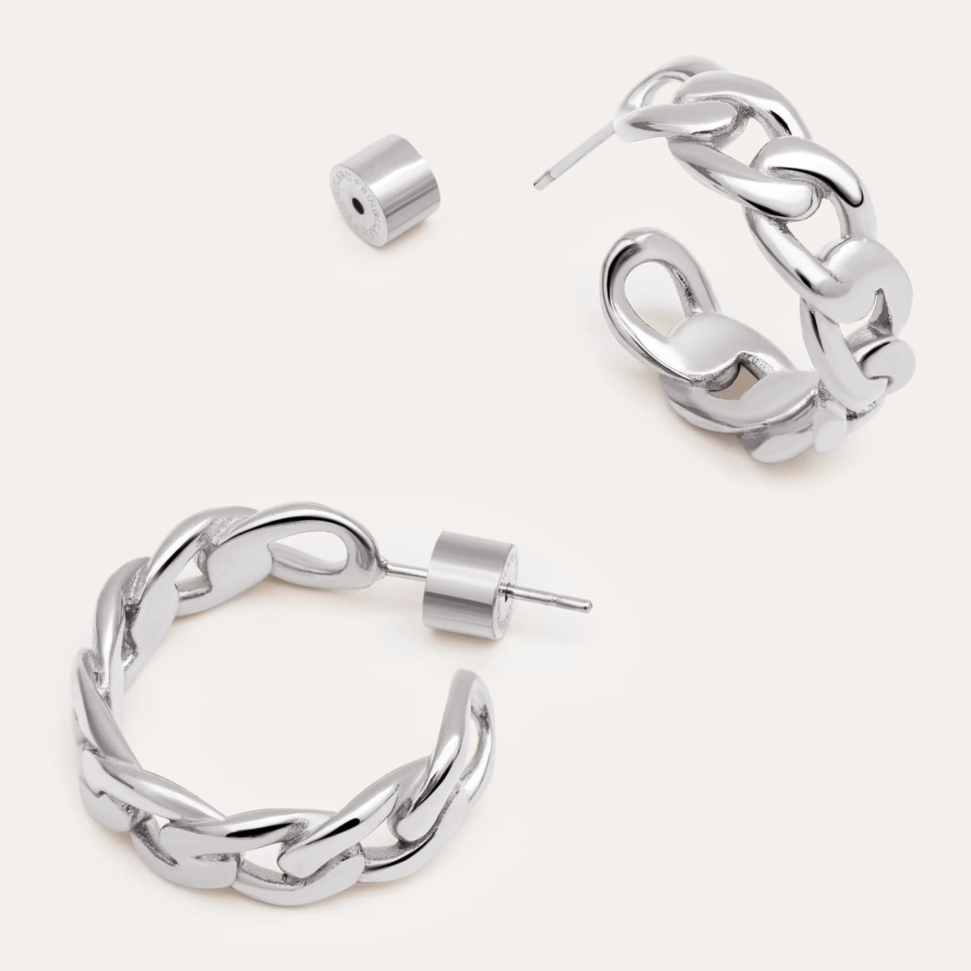 Orecchino Chunky Link in Acciaio