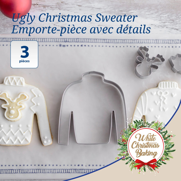 Ensemble de 3 emporte-pièces "Pull de Noël" Dr.Oetker Baker Edition