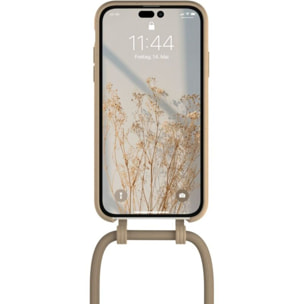 Coque avec cordon WOODCESSORIES iPhone 14 Pro Max Tour de cou Taupe