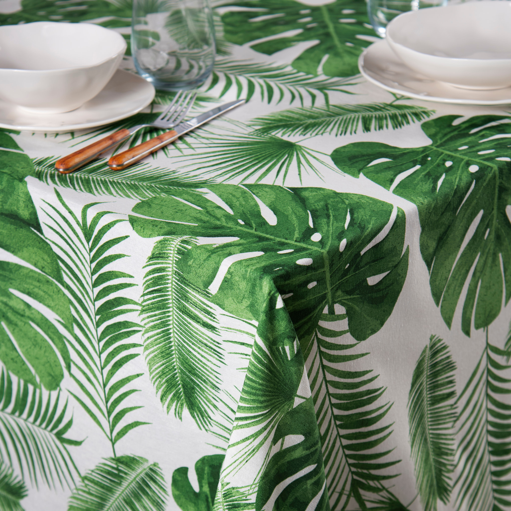 Tovaglia 140x240 Excelsa – Foliage, Cotone Multicolore