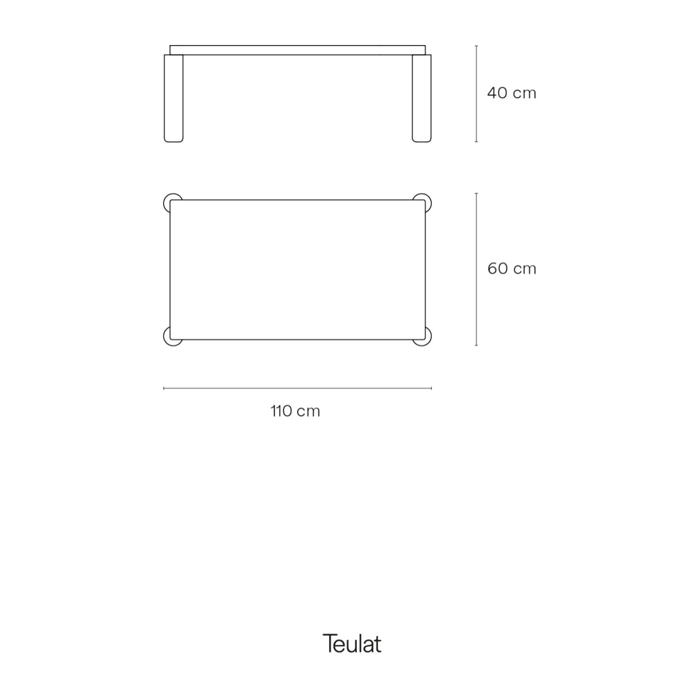 Mesa de centro Arq en natural claro