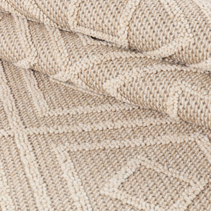 PATARA - Tapis intérieur/extérieur motif graphique beige - PAT4956BEI