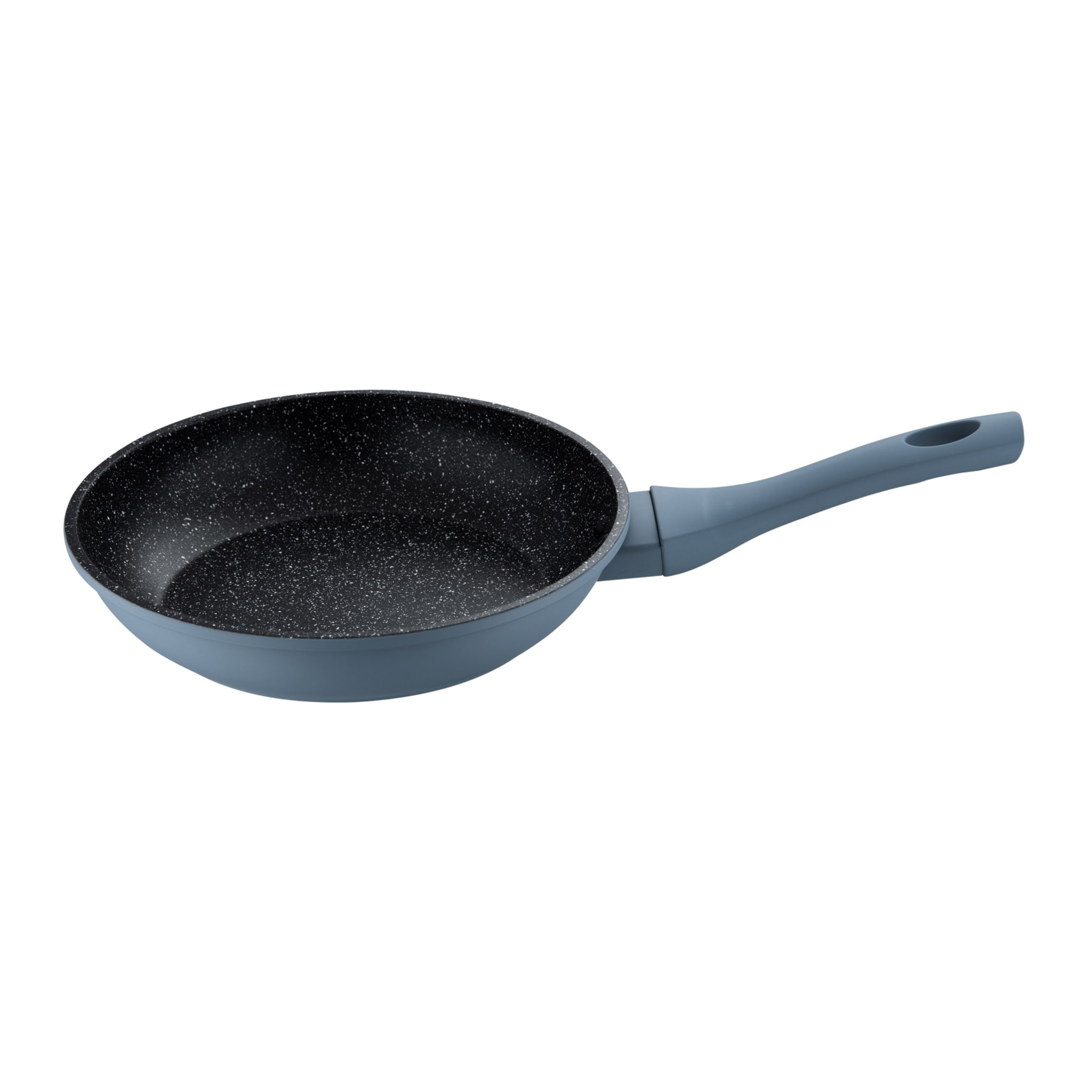 Juego de 3 sartenes ø18ø22ø26cm en aluminio forjado mangos azules niza san ignacio