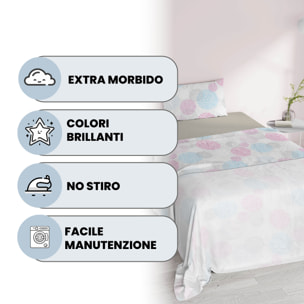 COMPLETO LETTO FANTASY PIAZZA E MEZZA - 100% MICROFIBRA