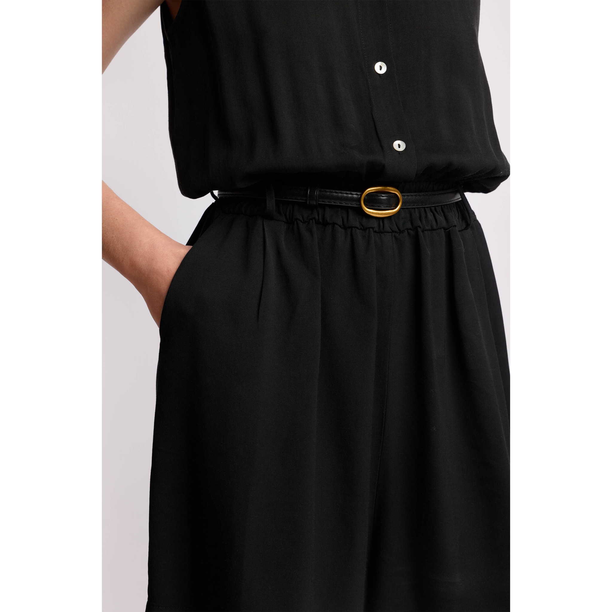 Kocca - Tuta corta con colletto a camicia Donna, Tinta unita, Colletto di camicia