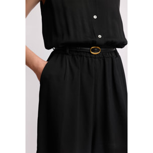 Kocca - Tuta corta con colletto a camicia Donna, Tinta unita, Colletto di camicia