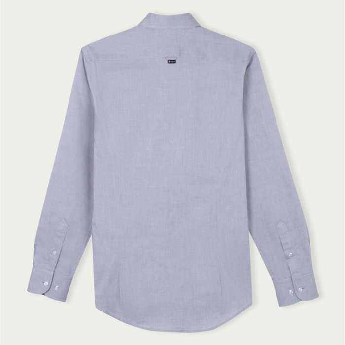 Camicia Uomo 1 Bottone Button Down Slim Oxford unito Verde Oliva