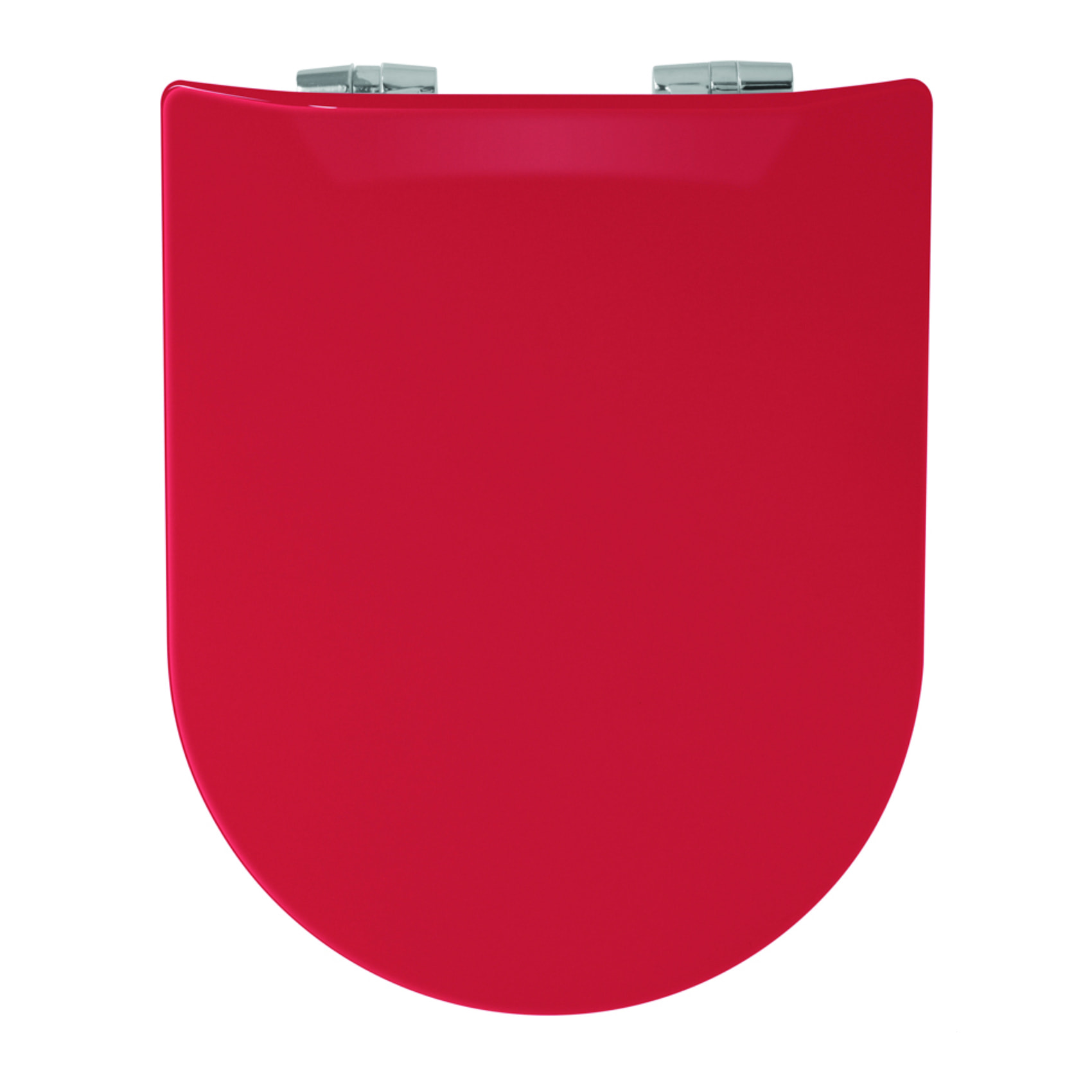 Abattant wood slim déclipsable uni - Rouge Orangé