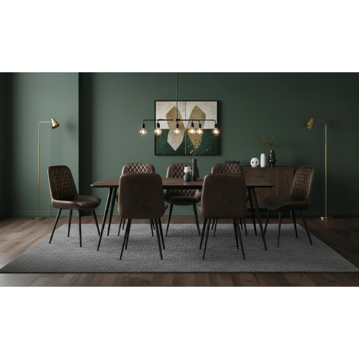 Mesas de Comedor de Madera de Teca Reciclada 220 Cm Estilo Retro Moderno