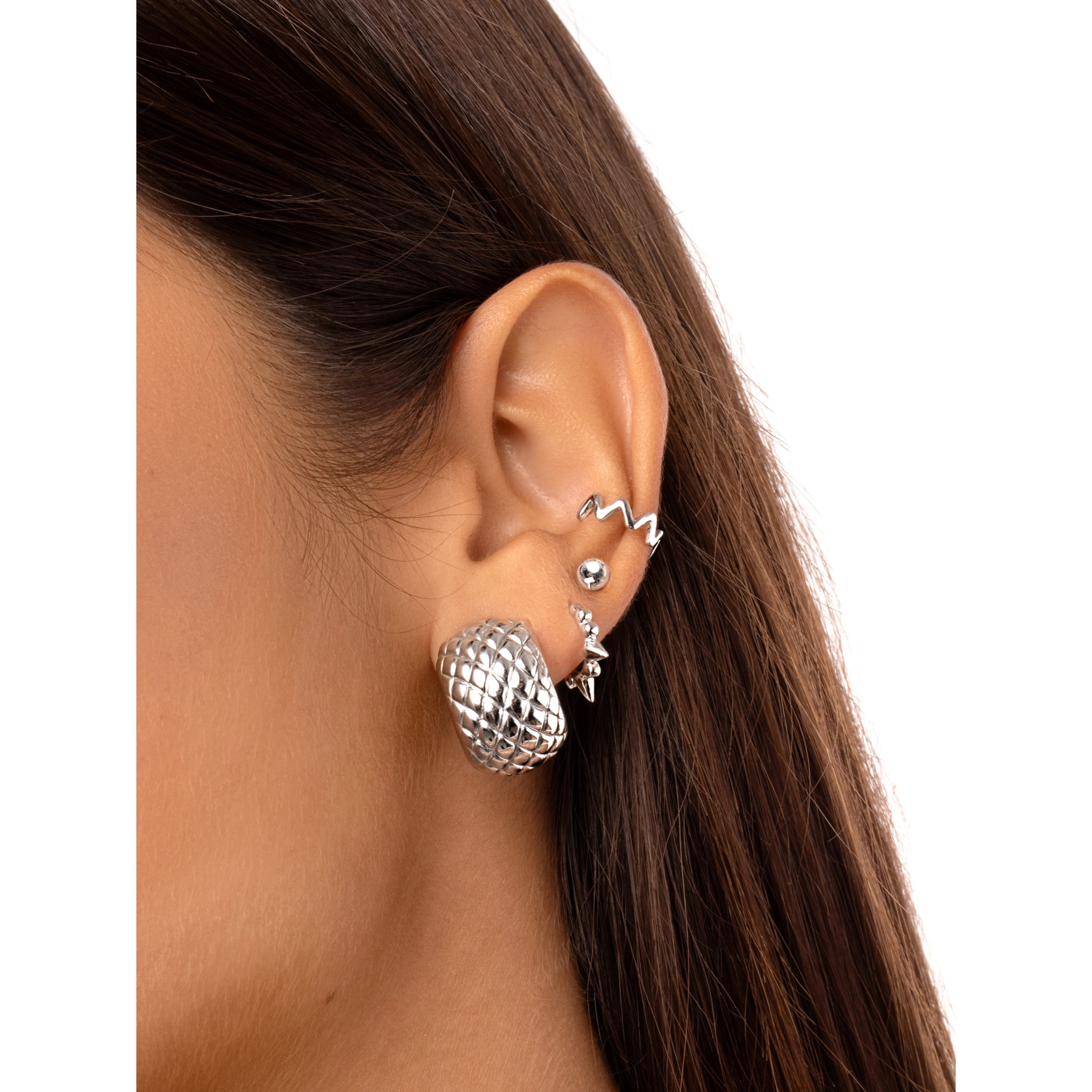 Pendientes Aro Cayman Plata