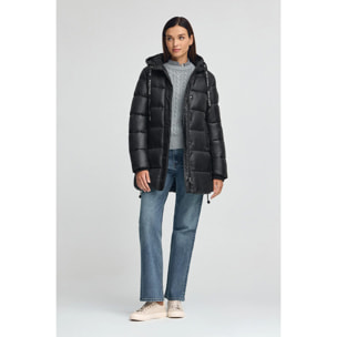 Giaccone Silvon Coat nero con logo Polo Club