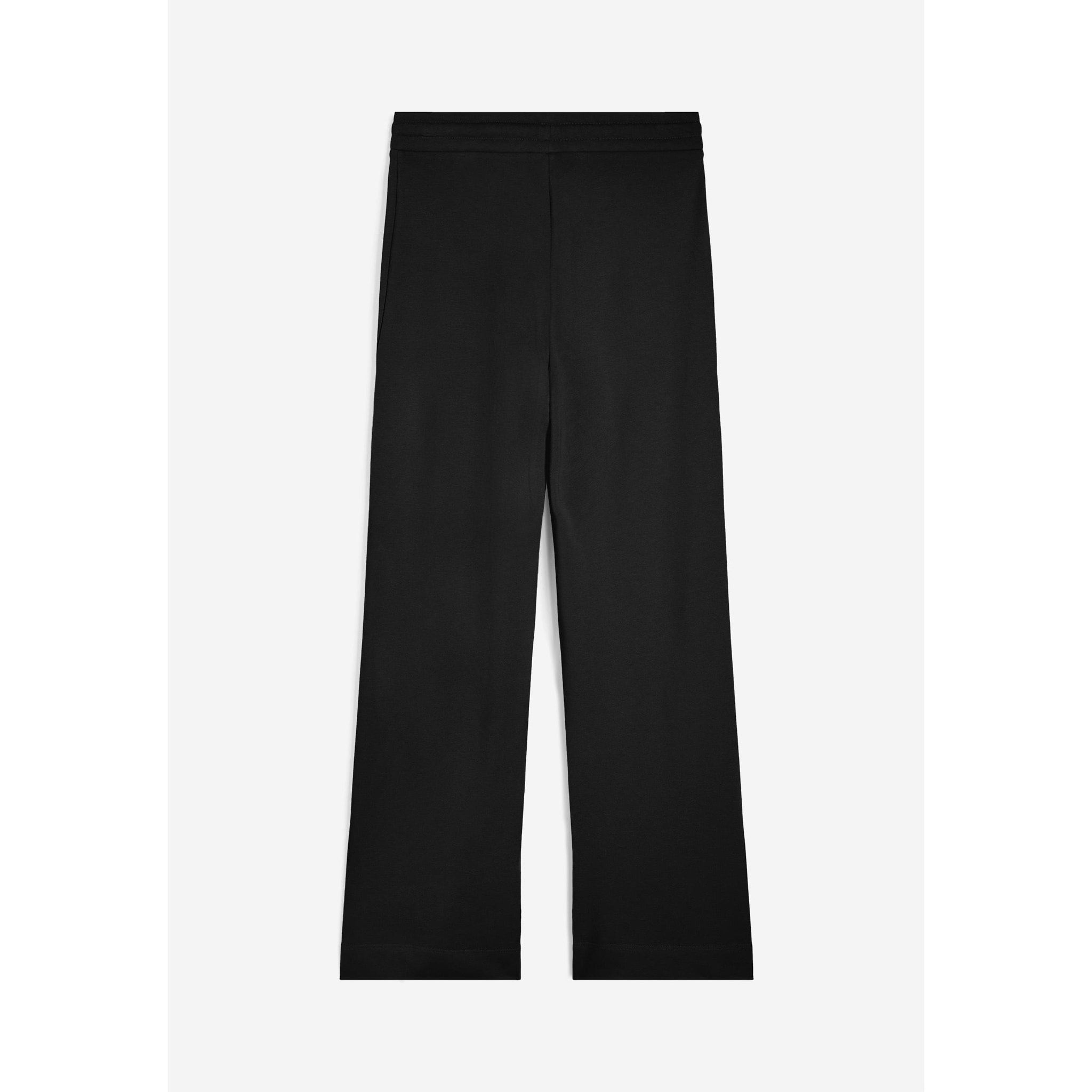 Pantaloni donna in french terry con gamba ampia