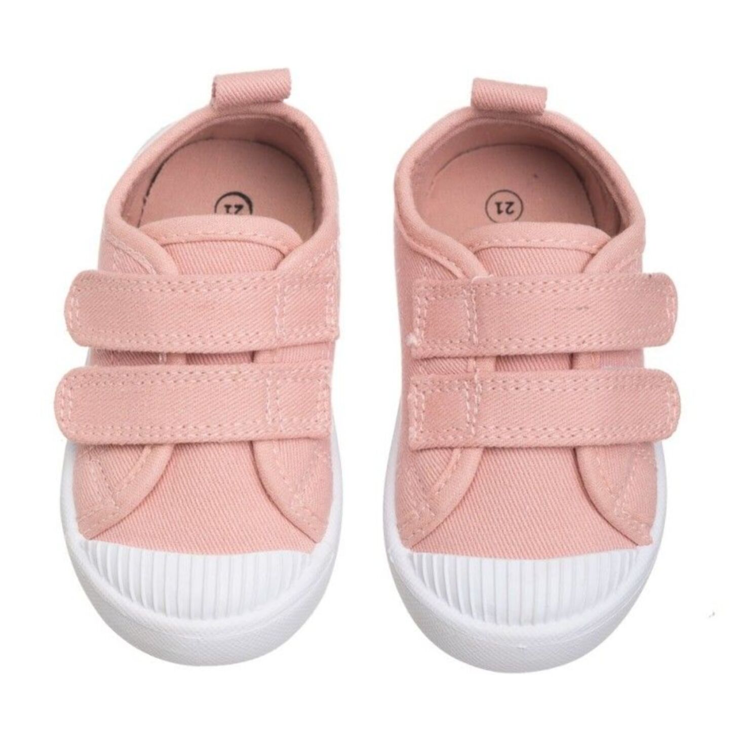 Lona color rosa, fácil de combinar, con dos Velcros, puntera de goma y gran flexibilidad