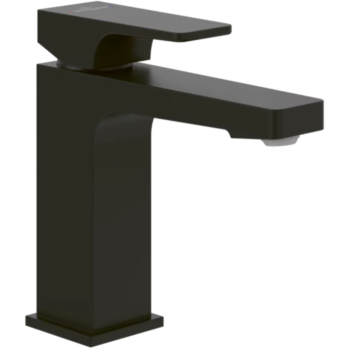 Mitigeur lavabo Architectura Square avec tirette Matt Black