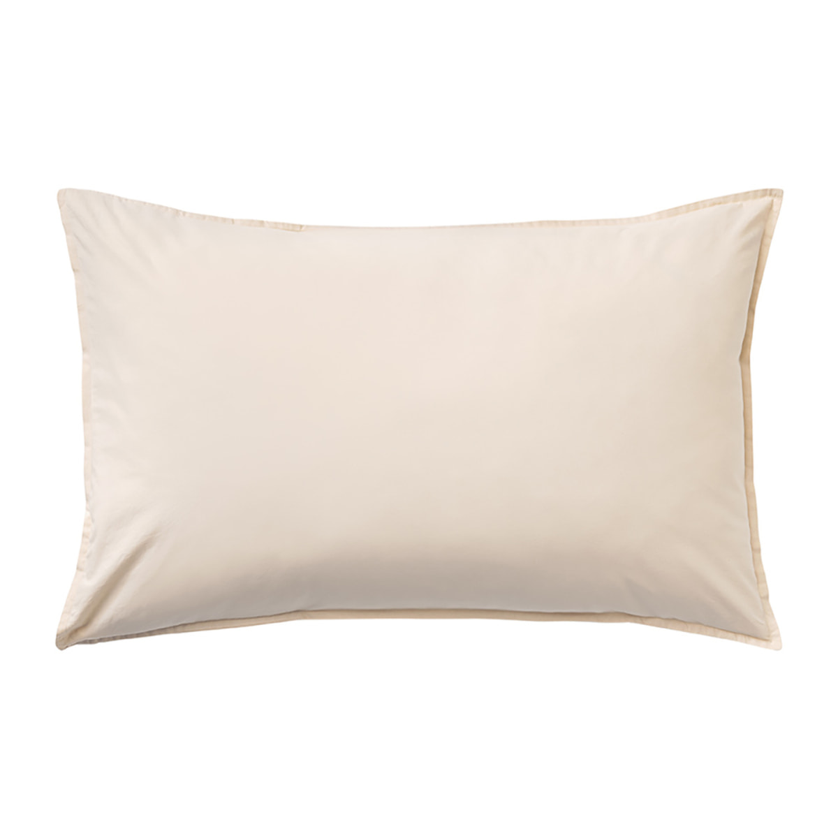 Taie d'oreiller unie en percale de coton lavée, DELICATE