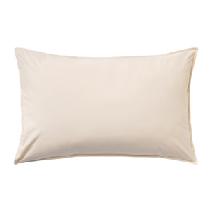Taie d'oreiller unie en percale de coton lavée, DELICATE