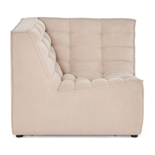 Ellie - module d'angle en velours texturé - Beige