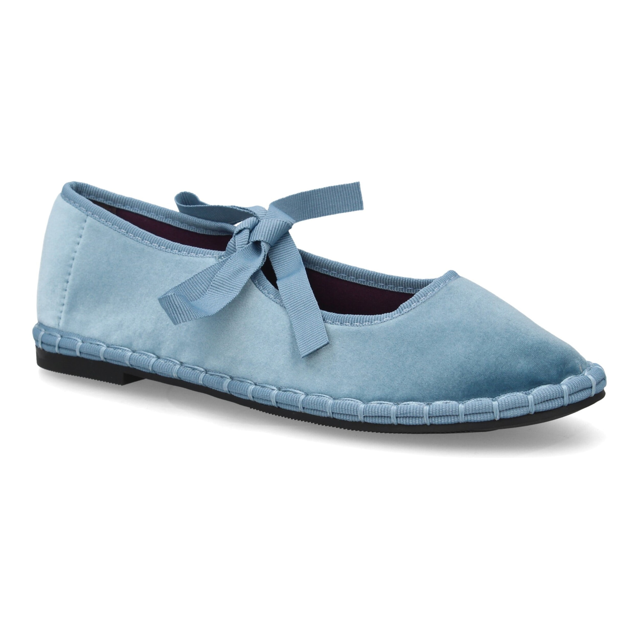 Merceditas de terciopelo con lazo