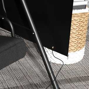 Funda Balancín Jardín, Funda Columpio Jardín Exterior, Cubierta de Columpio con Cremallera, Impermeable, 215x155x150 cm, Negro