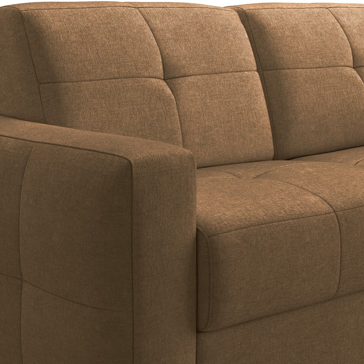 Canapé capitonné convertible 3 places en tissu chenille - ouverture express - CASSIAN