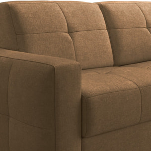 Canapé capitonné convertible 3 places en tissu chenille - ouverture express - CASSIAN