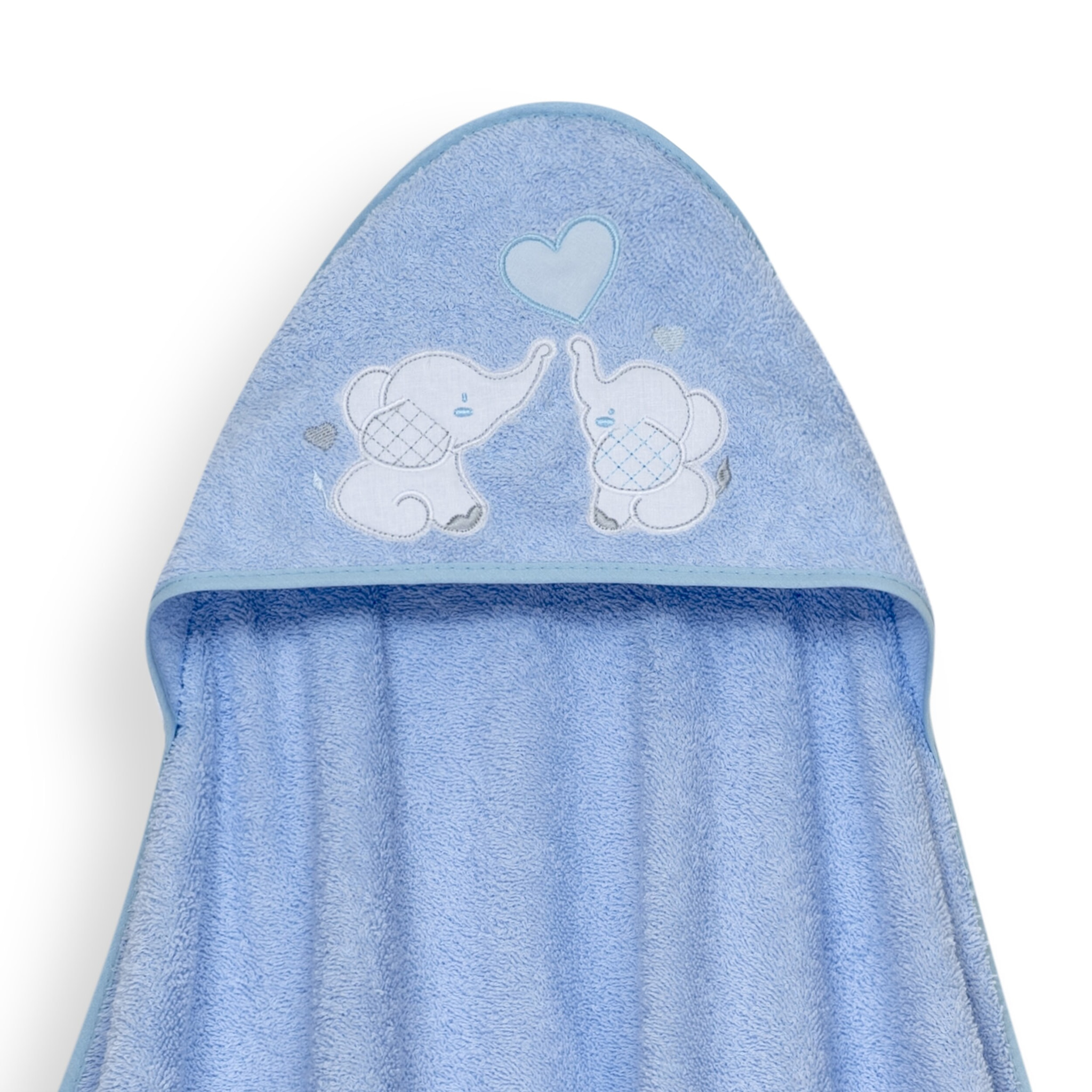 Capa Baño 1X1 Mod Parejita Elefante+Gorro Azul