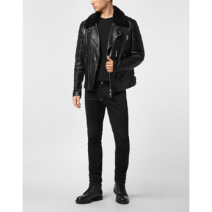 PHILIPP PLEIN Biker de cuero