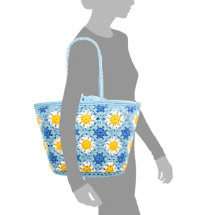Basento Borsa a spalla Donna. Realizzato in cotone tessuto a mano.