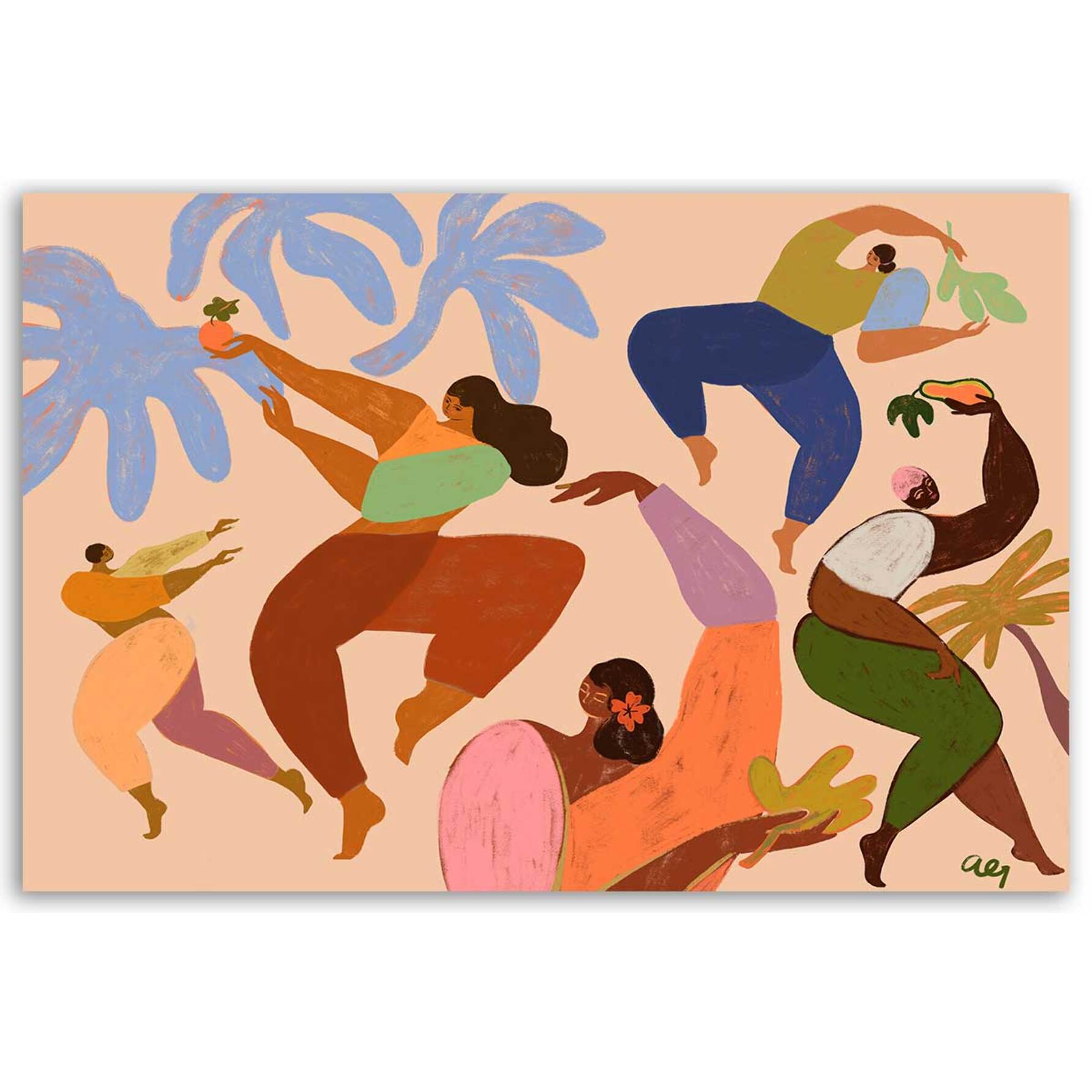 Tableau bohème Danse ensemble Toile imprimée