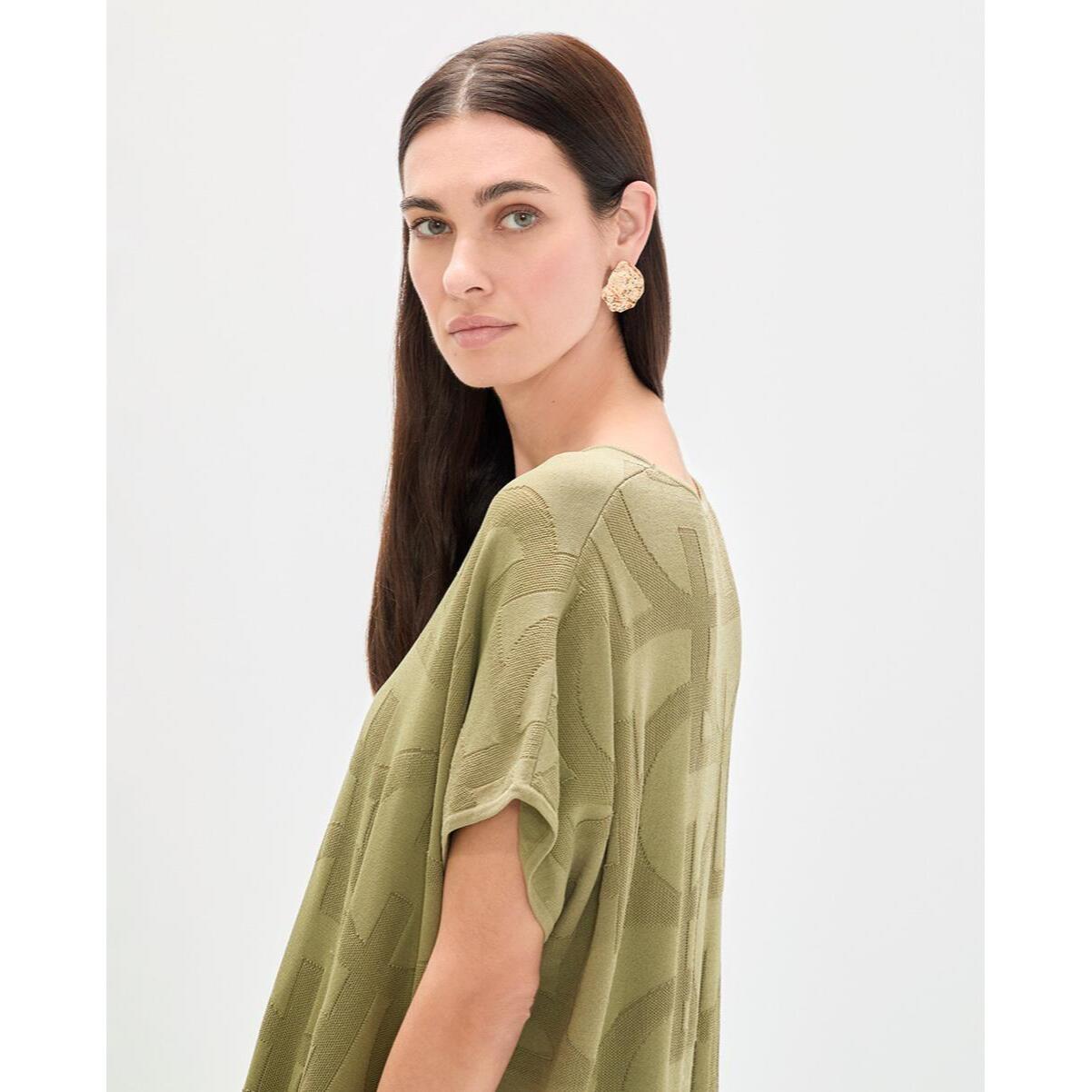 T-shirt in maglia jacquard LC