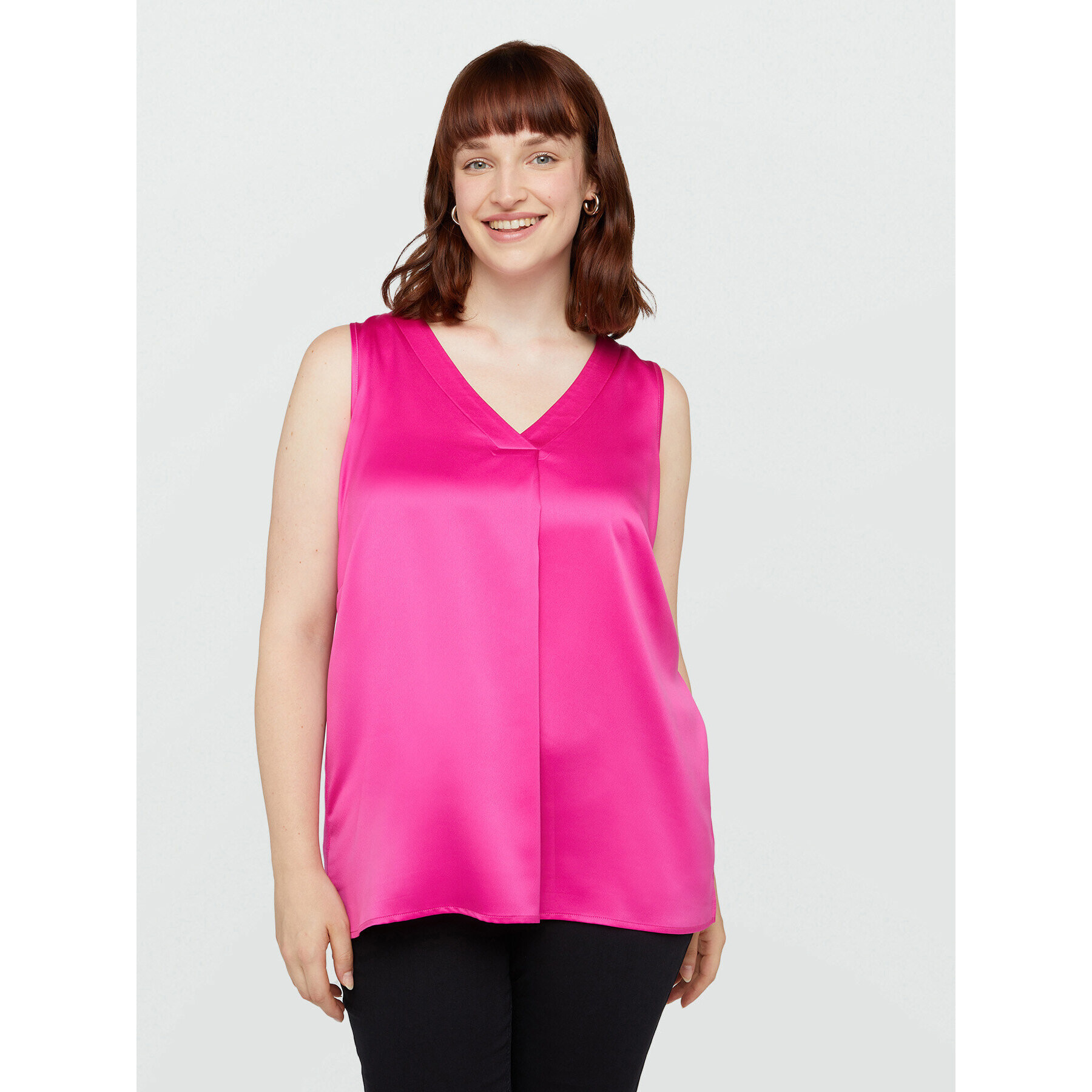 Fiorella Rubino - Top con pliegue delantero - Fuchsia