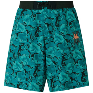 Kappa - Pantaloni Corti Uomo Blu - Kombat Wkt Geclito