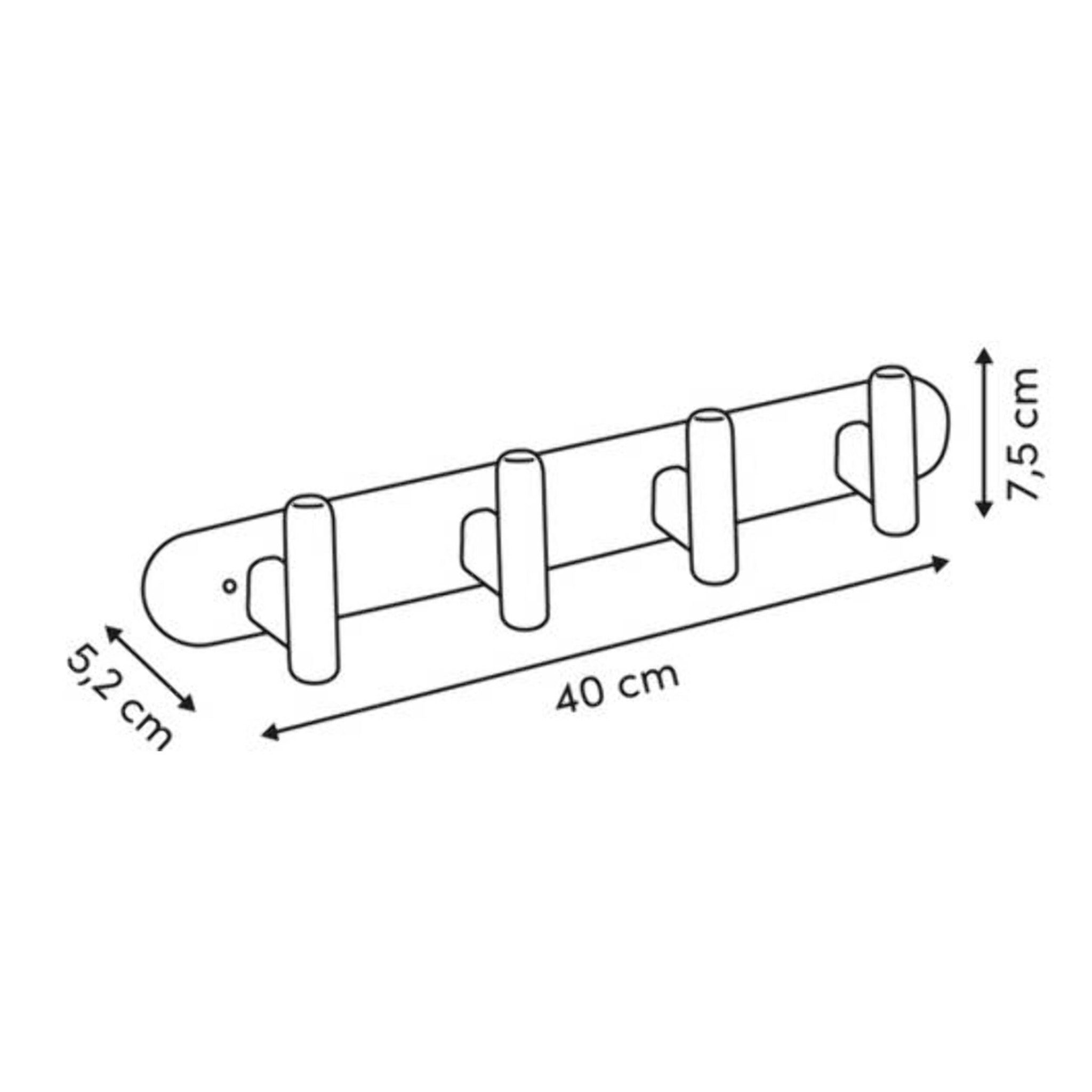 Patère murale 5 crochets Cassie vert et bois