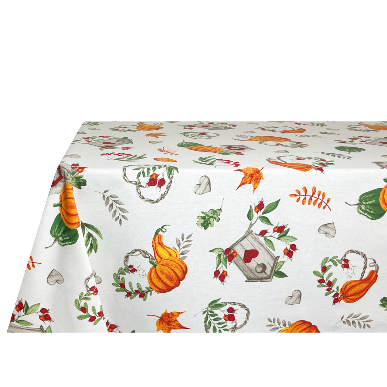 Tovaglia Cucina In 100% Cotone Made In Italy Disegno Zucca 140x180