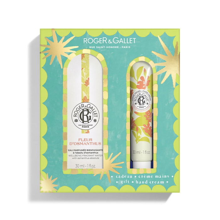 Fleur d'Osmanthus - Coffret Eau Parfumée Bienfaisante 30ml + Crème Mains 30ml