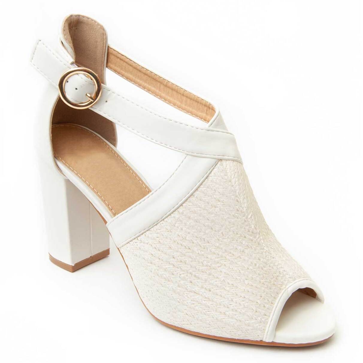 Sandalia De Tacón - Blanco - Altura: 9 Cm