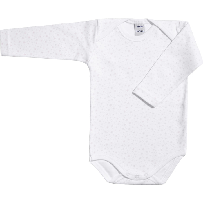 Body bebé manga larga cuello estrellitas