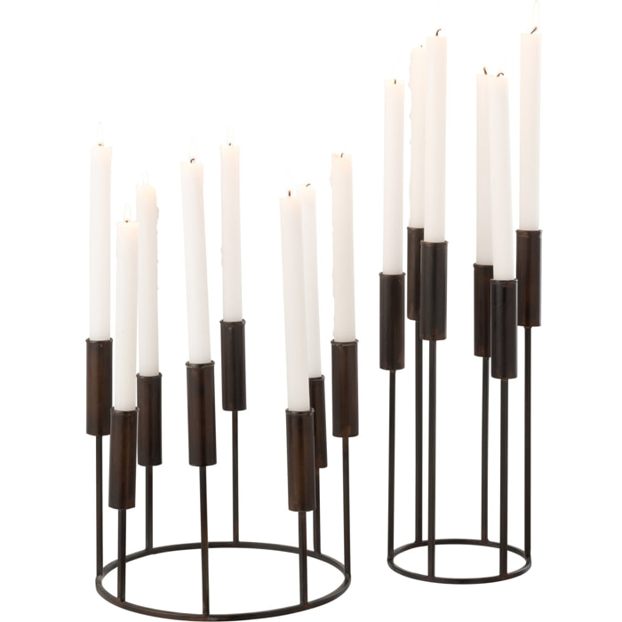 J-Line chandelier Pierre - fer - noir - set de 2
