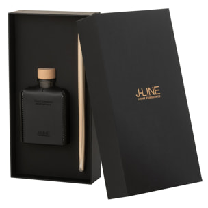J-Line Bâtonnets parfumés - cuir - noir -100ml