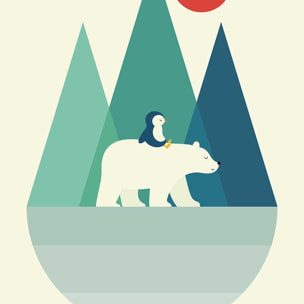 Affiche  walking on the moon Affiche + cadre en bois - Chêne