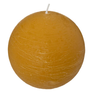 Bougie boule rustique jaune 445g