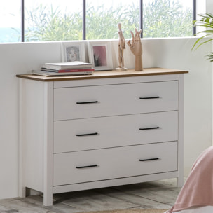 Commode 3 tiroirs en bois massif - IDA