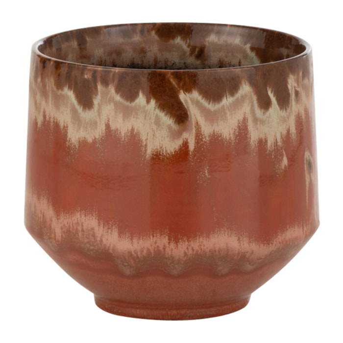 J-Line cache-pot Aline - céramique- rouge - extra small - Ø 16 cm