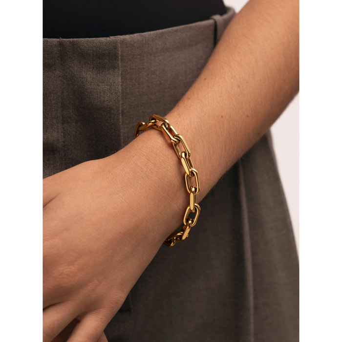 Bracciale Big Link Acciao Placcato Oro