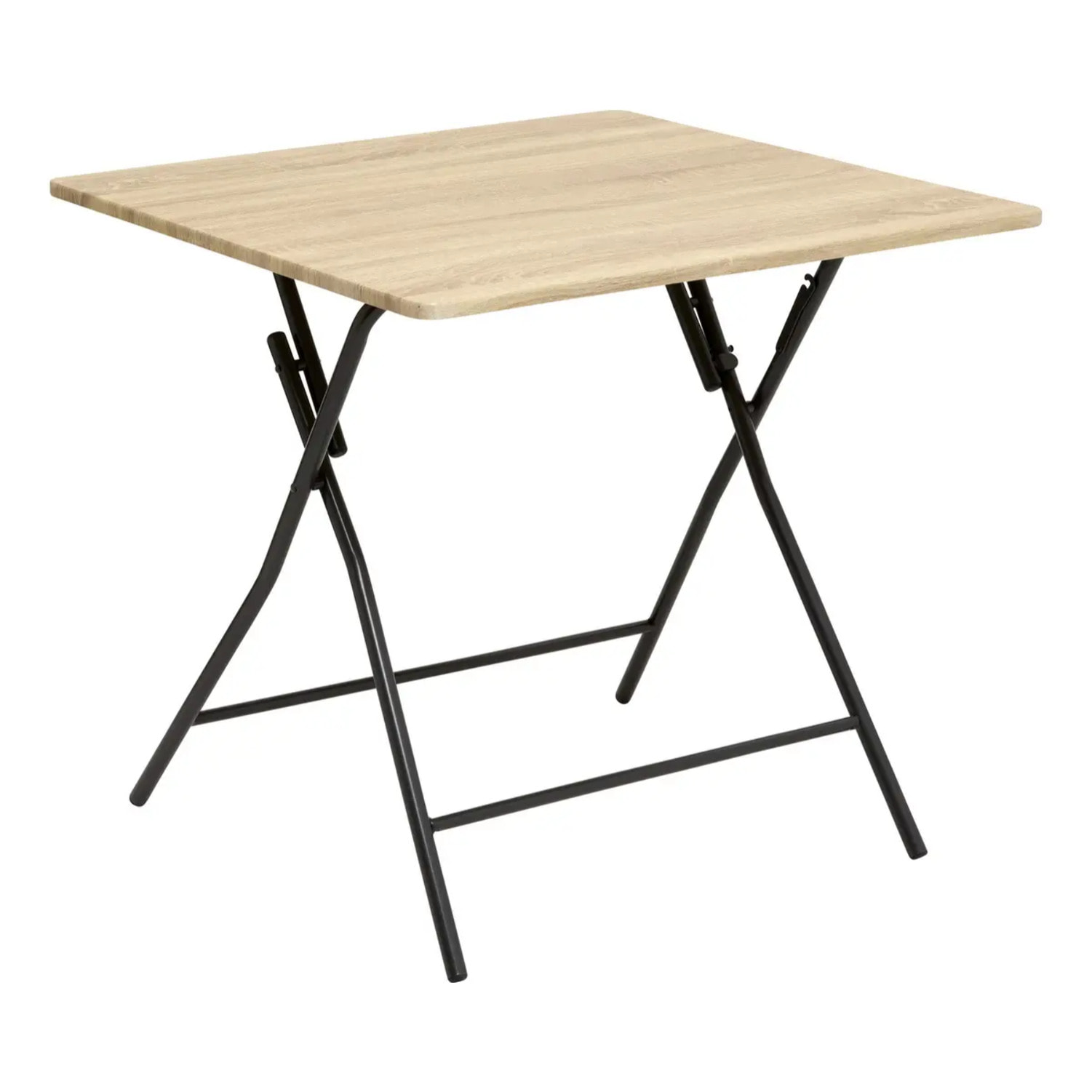 Table pliante 4 places effet bois